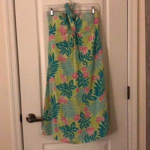 Lilly Pulitzer Vintage Silk Halter Dress